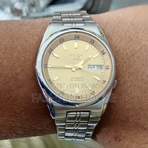 Seiko 5 Automatic 21 Jewels Men's Watch (Yellow/Gold Dial)