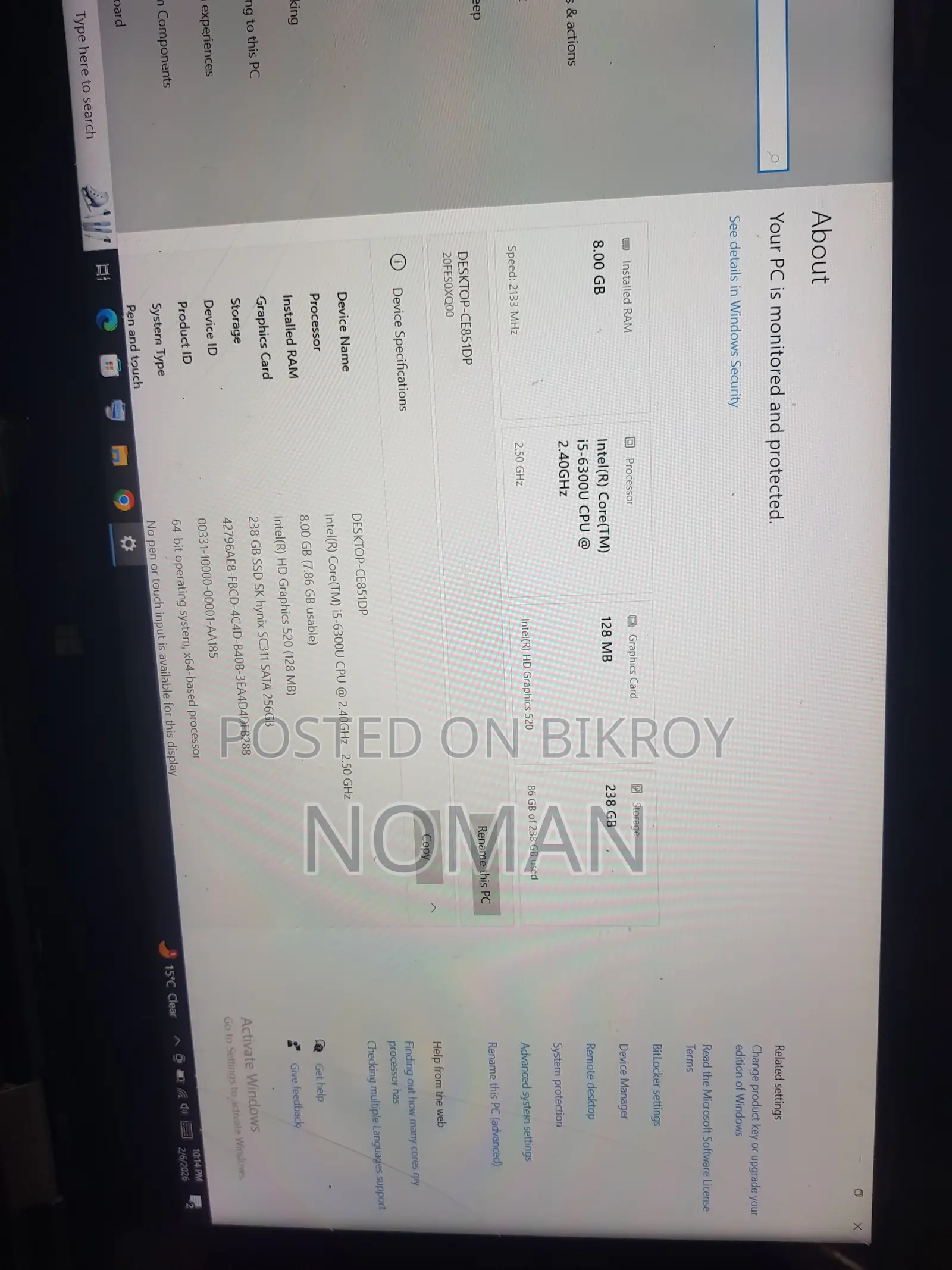 Laptop Lenovo Yoga 260 8GB Intel Core I5 SSD 256GB