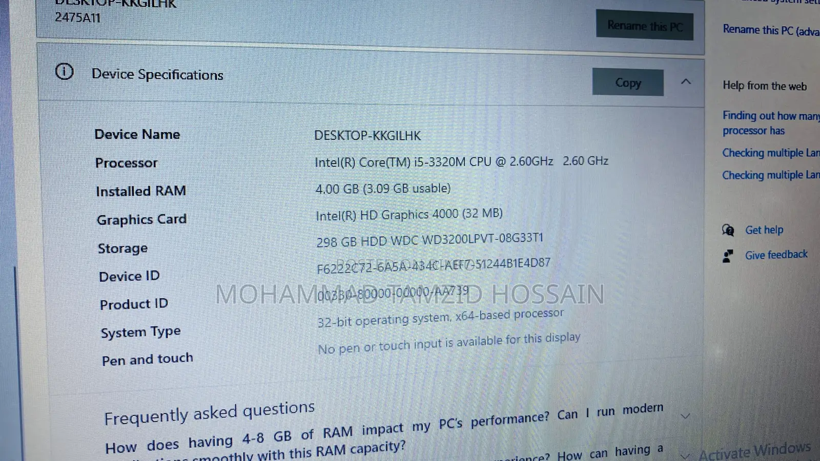 Laptop Lenovo ThinkPad L530 4GB Intel Core I5 HDD 256GB