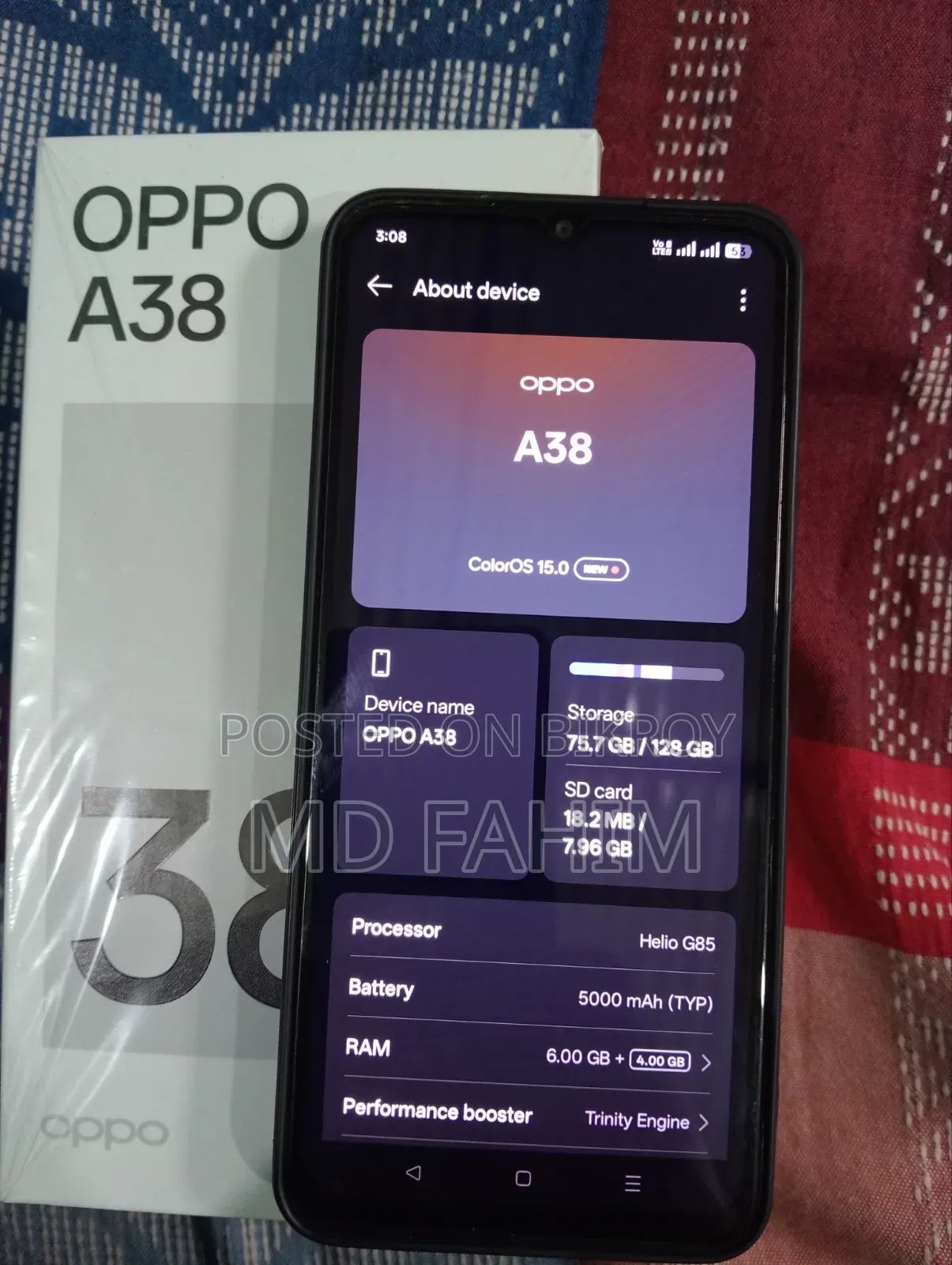 Oppo A38 128 GB Black