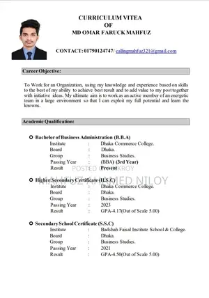 Advertising Marketing CV