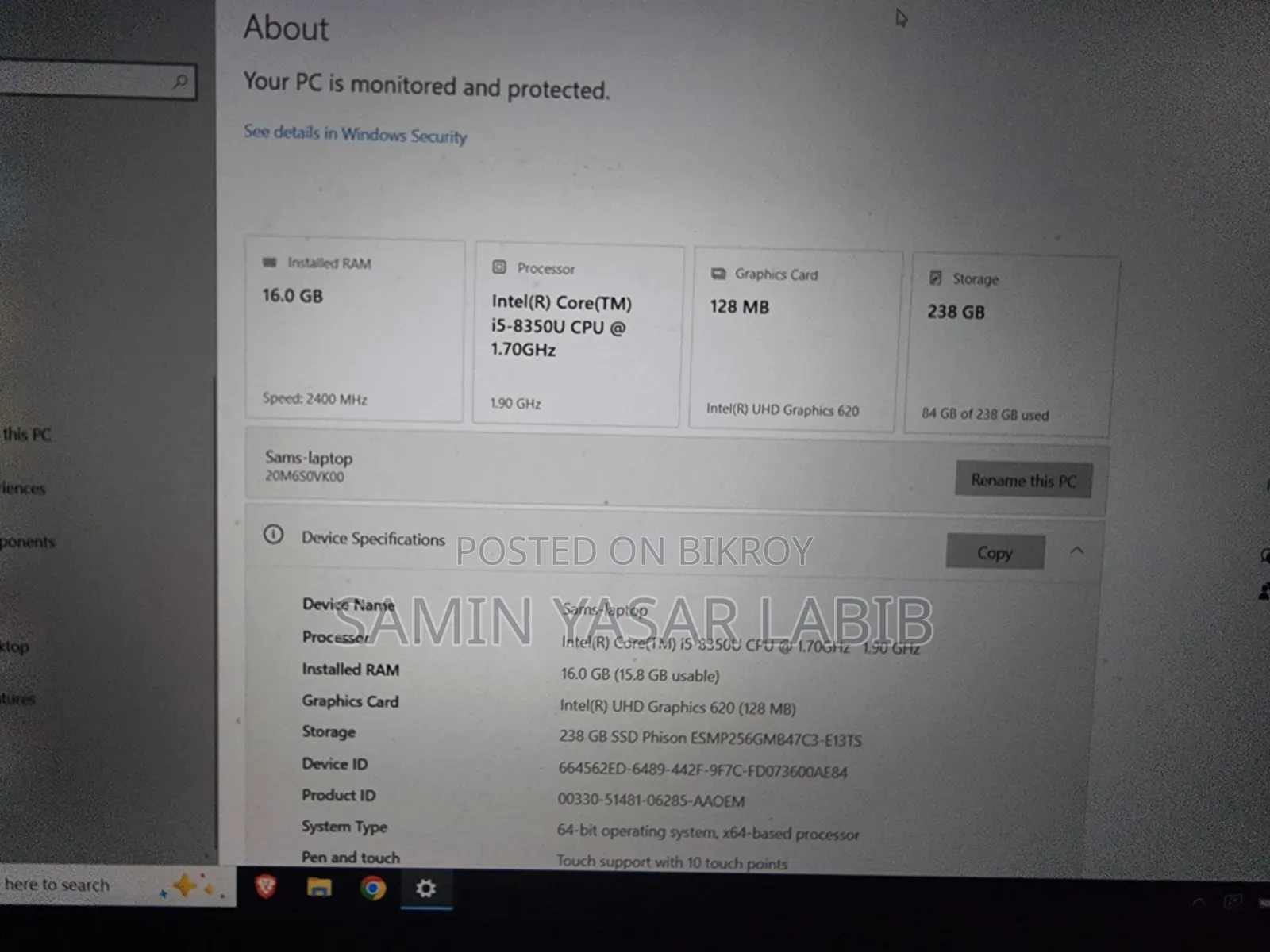 Laptop Lenovo ThinkPad L380 16GB Intel Core I5 SSD 256GB