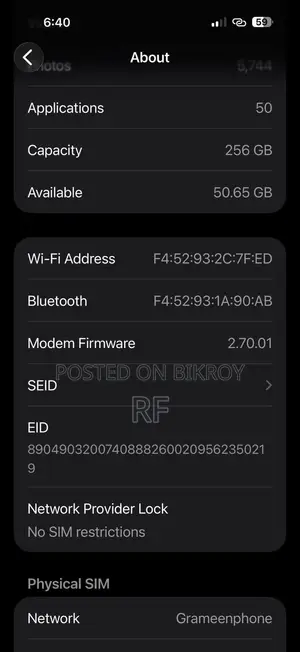 Apple iPhone 16 Pro Max 256 GB Silver