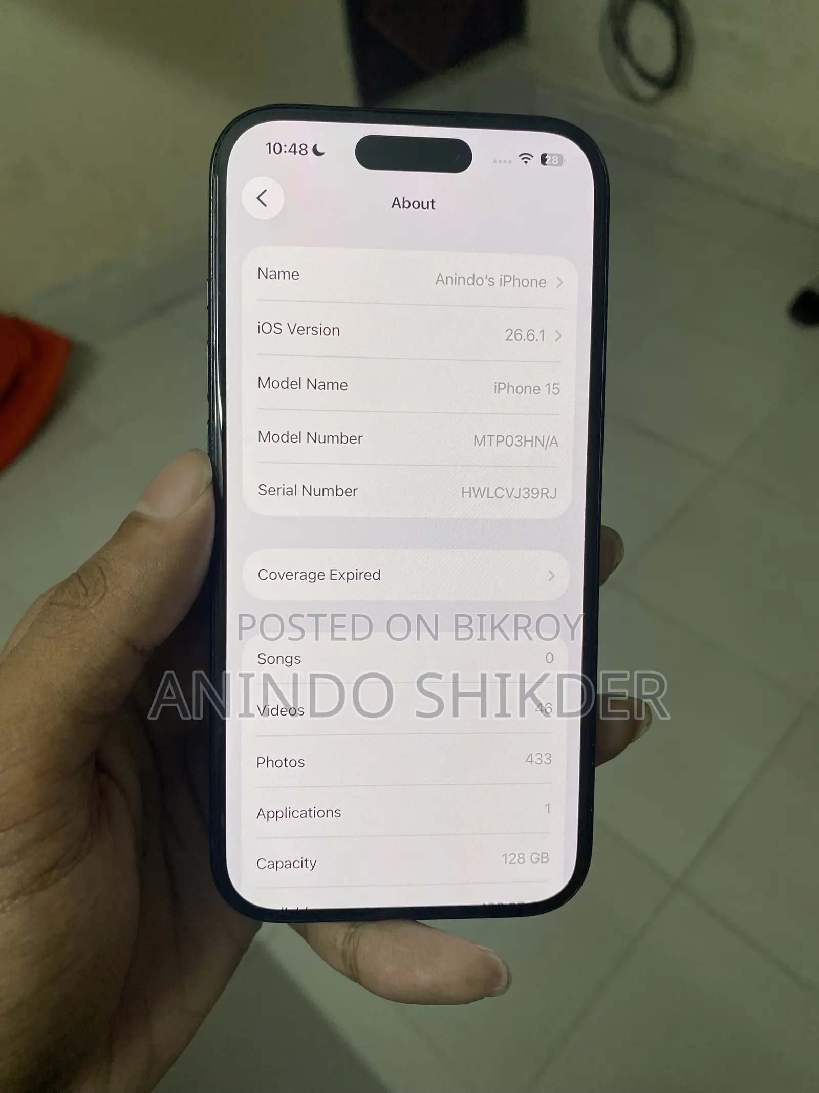 Apple iPhone 15 128 GB Black