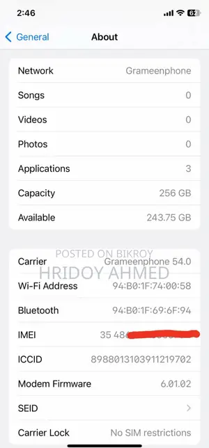 Apple iPhone X 256 GB White