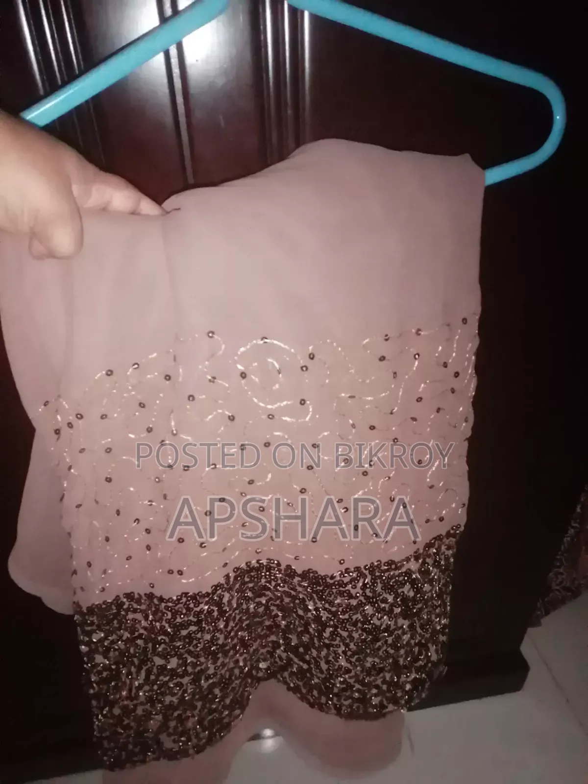 Mauve Coffee Sequence Jorjet Saree