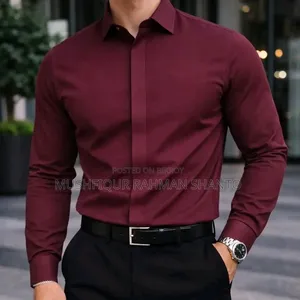 Exclusive Premium Maroon Formal Shirt for Men (Slim Fit)
