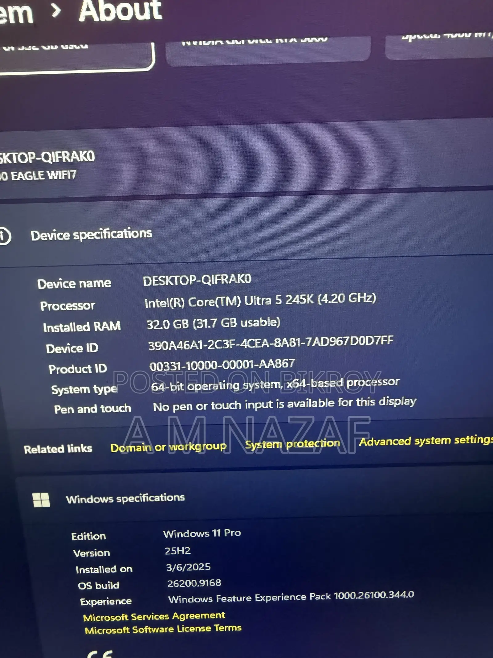 Desktop Computer 32GB Intel Core Ultra 5 SSD 1T