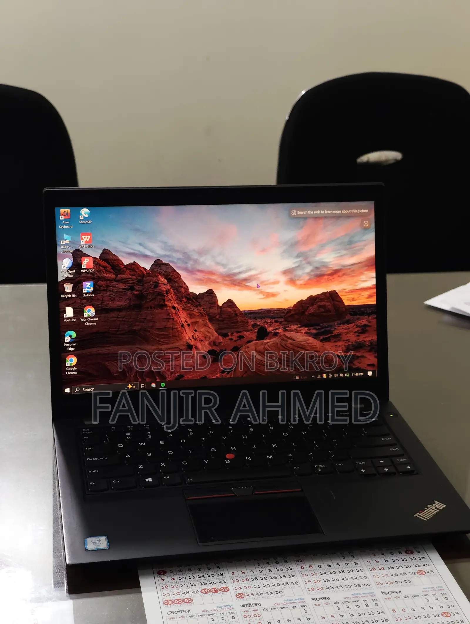 Laptop Lenovo ThinkPad T470 8GB Intel Core I7 SSD 256GB