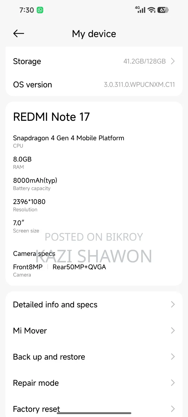 New Xiaomi Redmi Note 17 128 GB Black