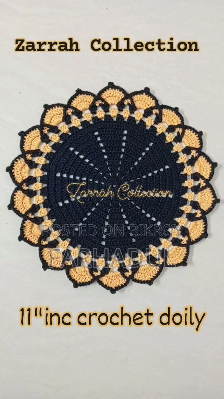 Handmade Crochet Doily 11.5 Inch - Zarrah Collection