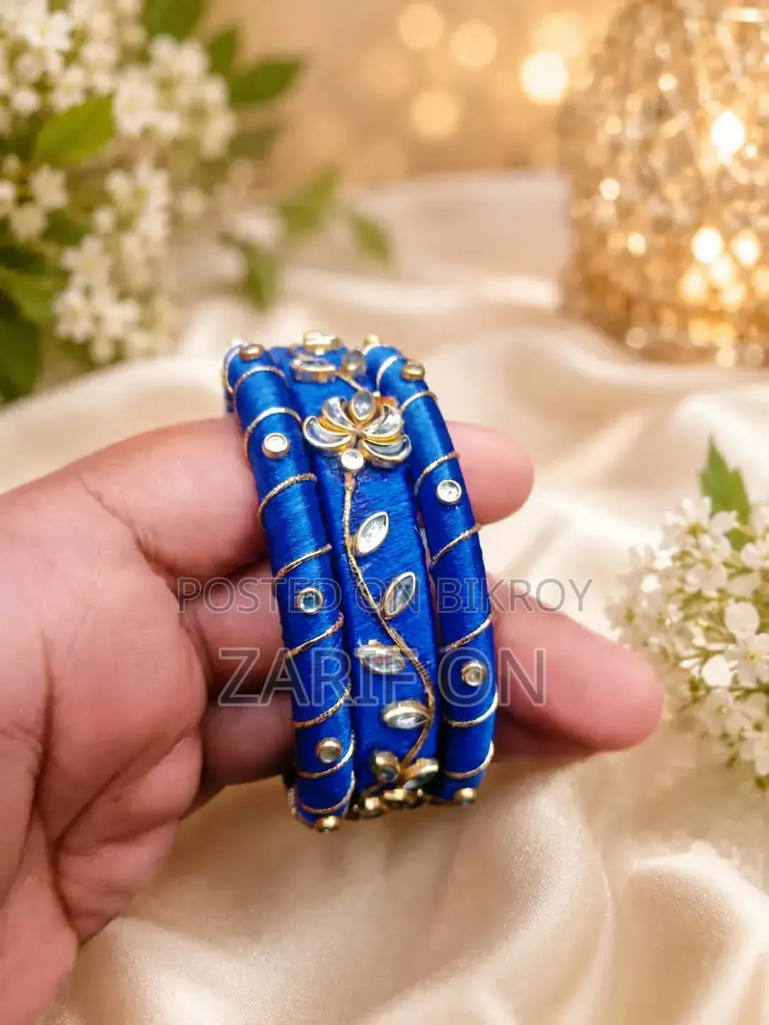 হ্যান্ডমেড ব্লু চুড়ি সেট | Handmade Stylish Bangle | Size 26