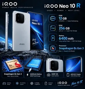 New Vivo iQOO Neo 10R 256 GB White