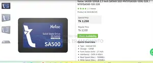 Netac Sa500 120gb 2.5 Inch Sataiii SSD #Nt01sa500-120g-S3x /