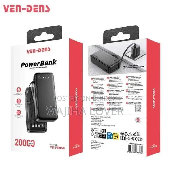 VEN-DENS 20000mAh Power Bank (VD-PB059)