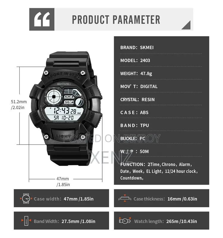 SKMEI SK2403 Army Digital Watch for Men