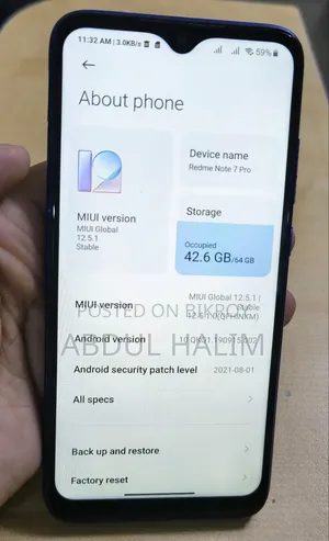 Xiaomi Redmi Note 7 Pro 64 GB Blue