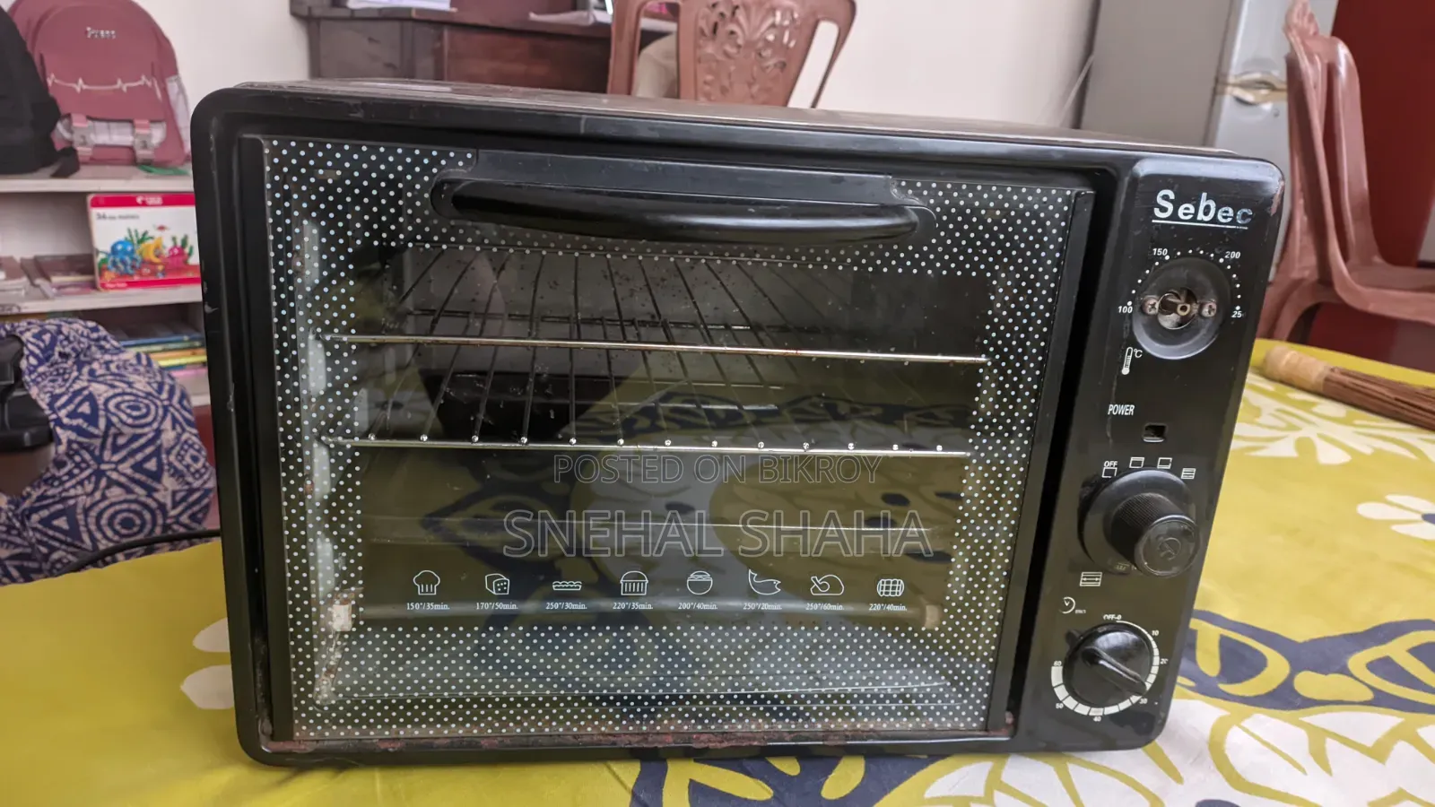 Sebec Electric Oven – Fully Functional Clean (Heats Fast)