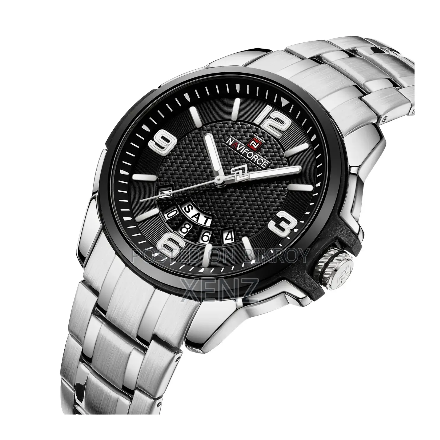 Naviforce NF9215 Silver Watch for Men
