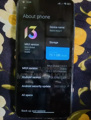 Xiaomi Redmi Note 9 128 GB Blue