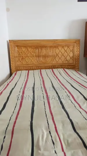 সেগুন কাঠের বক্স খাট। ৭/৪ ফিট