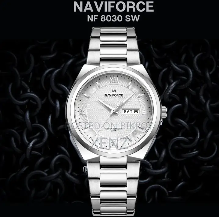 Naviforce NF8030 Silver Watch for Men