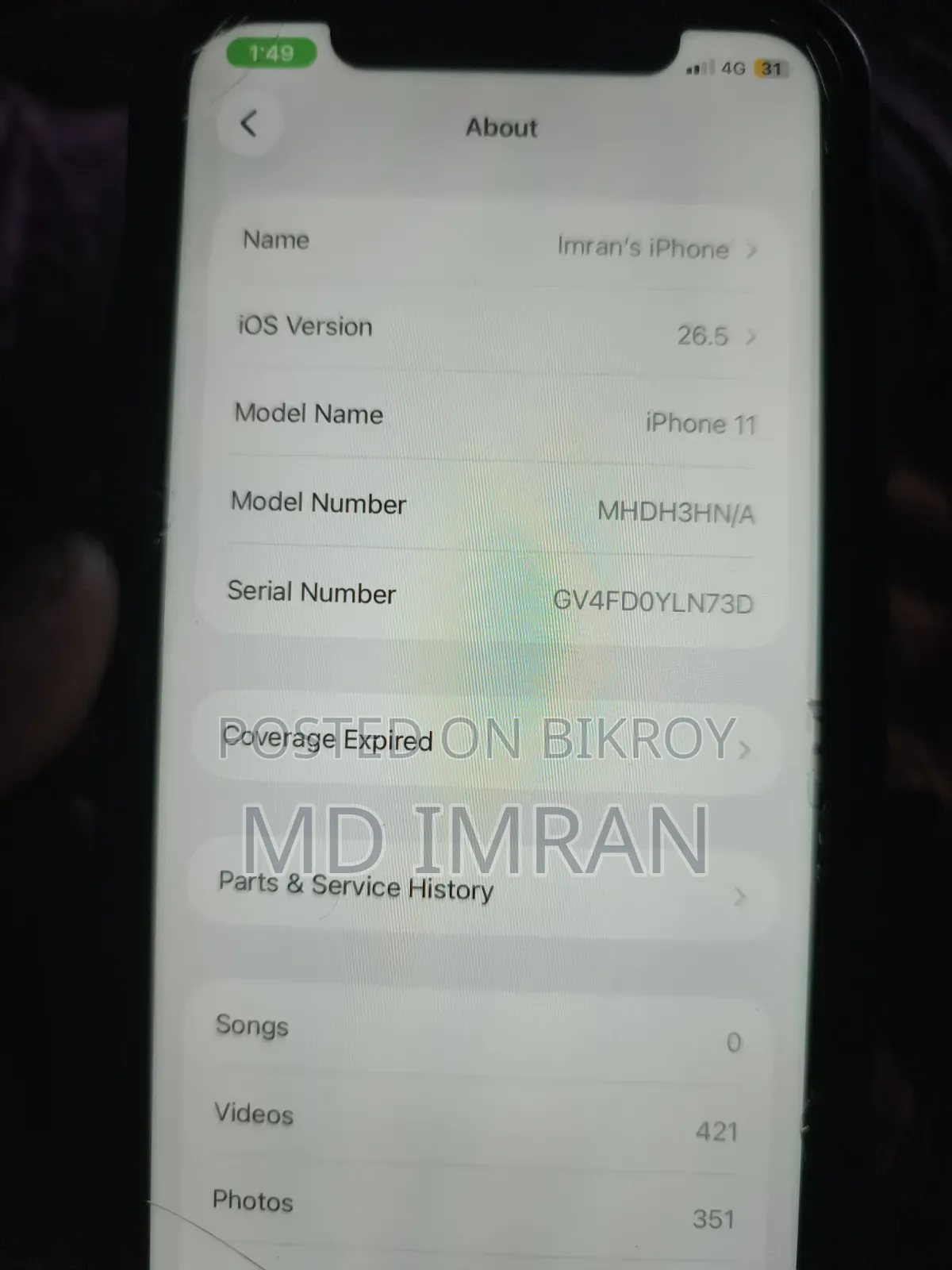 Apple iPhone 11 128 GB Black