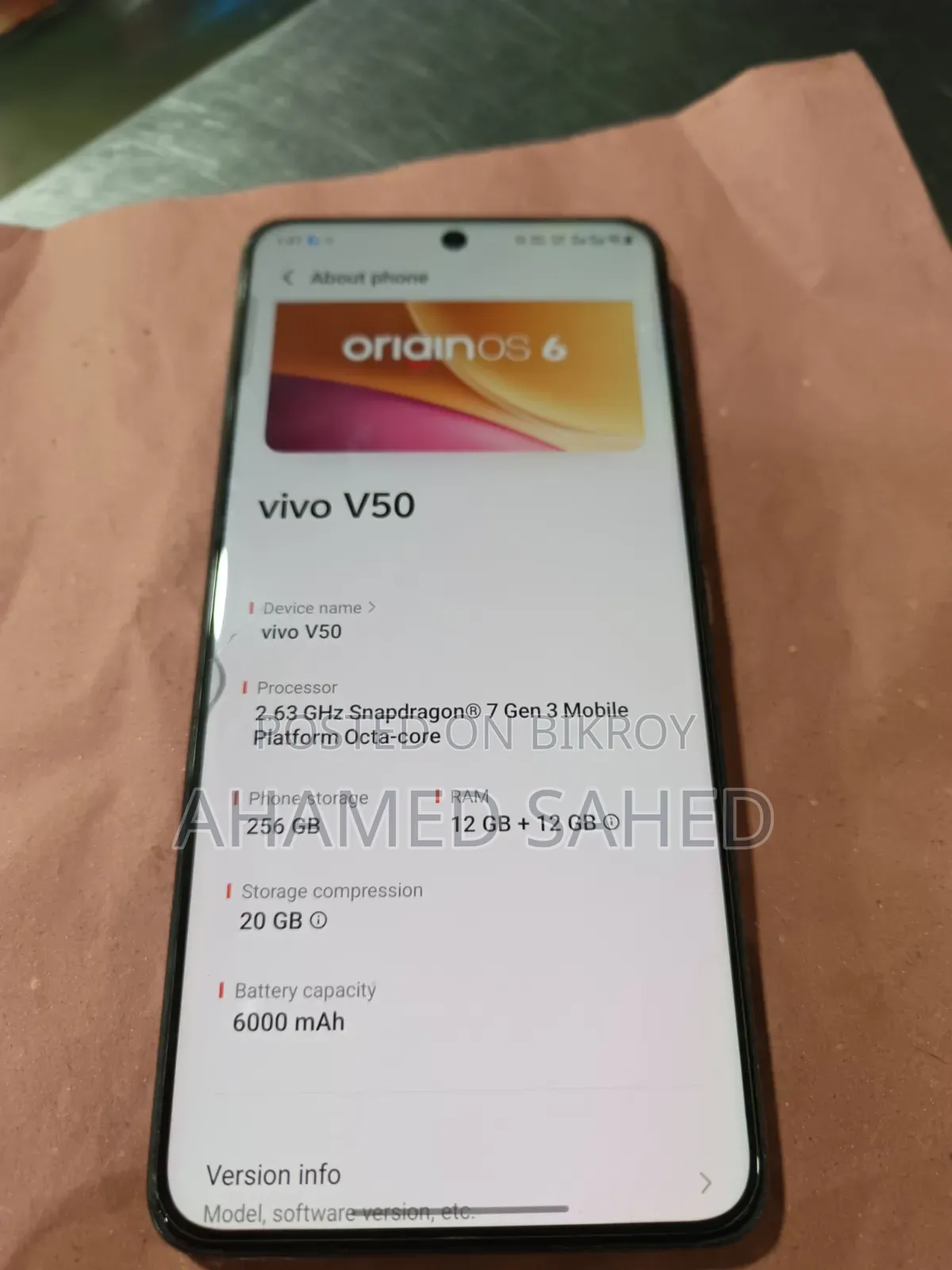 Vivo V50 256 GB Black
