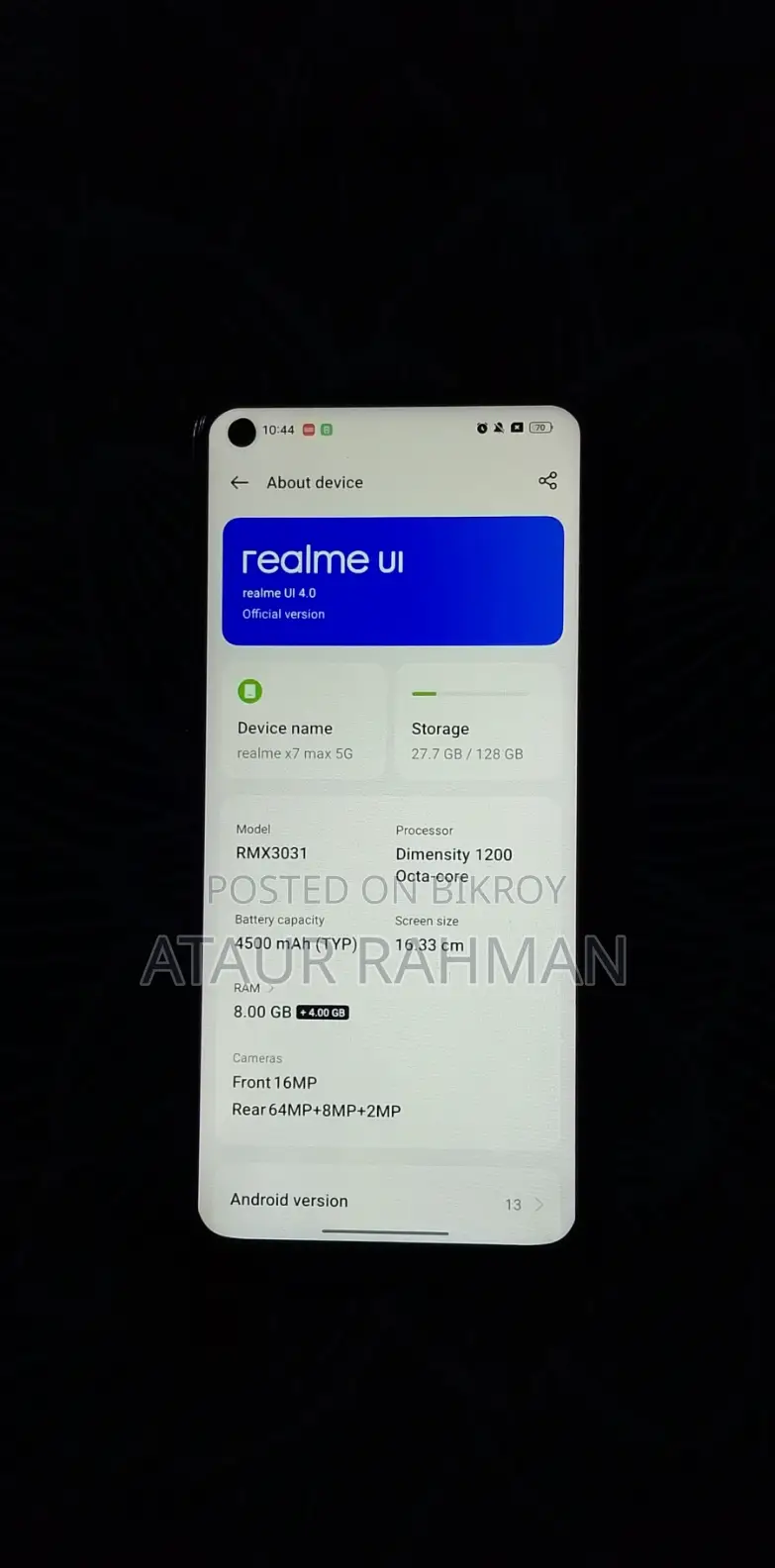 Realme X7 128 GB Silver