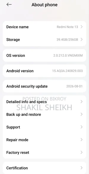 Xiaomi Redmi Note 13 256 GB Green