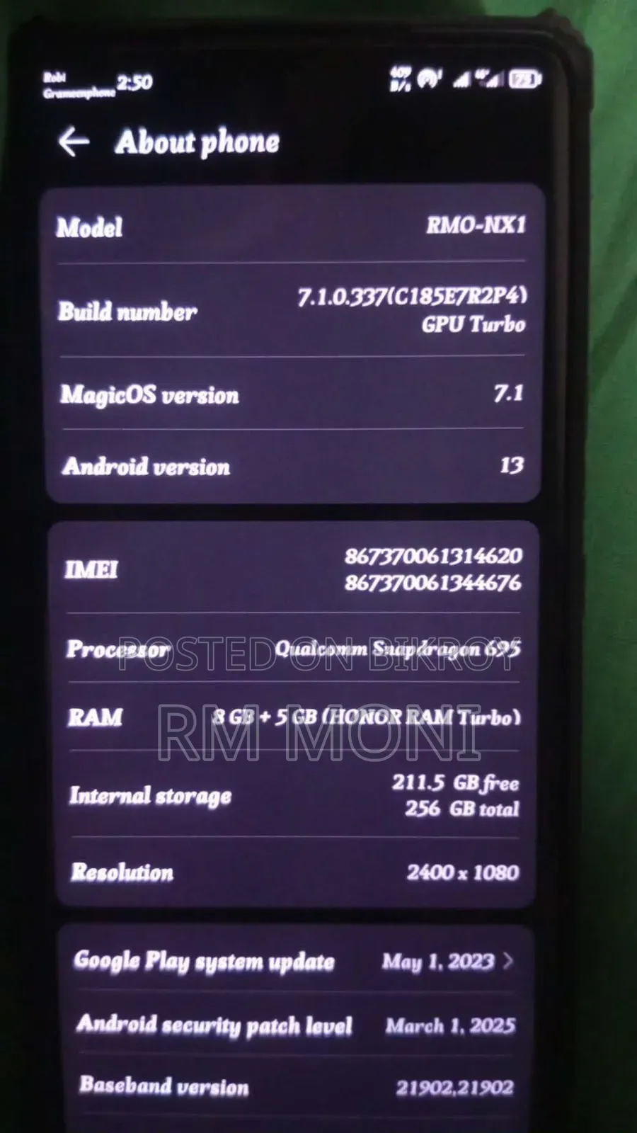Honor X9a 5G 256 GB Blue