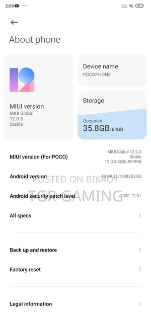 Xiaomi Pocophone F1 64 GB Black