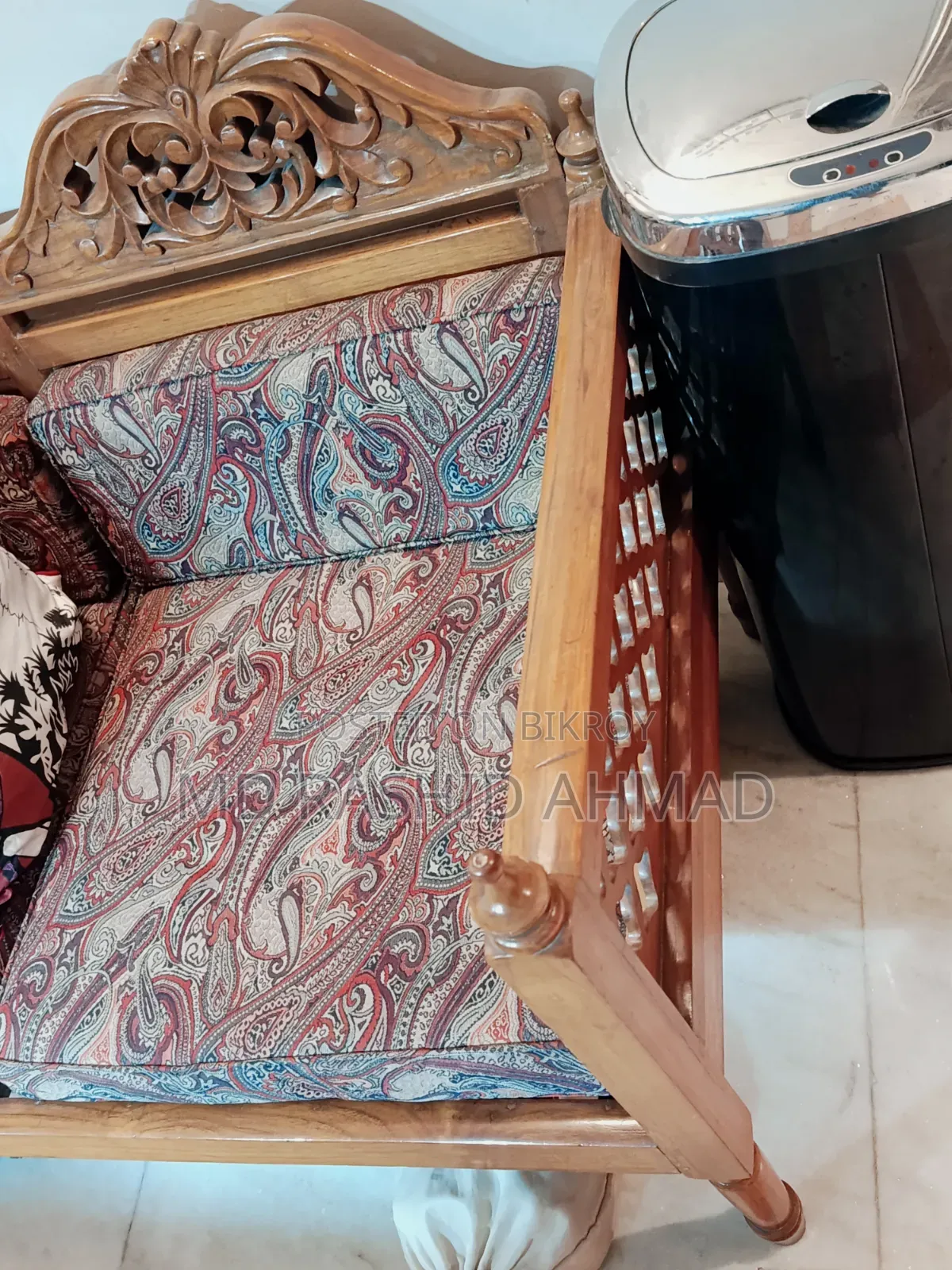 দুই আসনের কাঠের সোফা / Loveseat