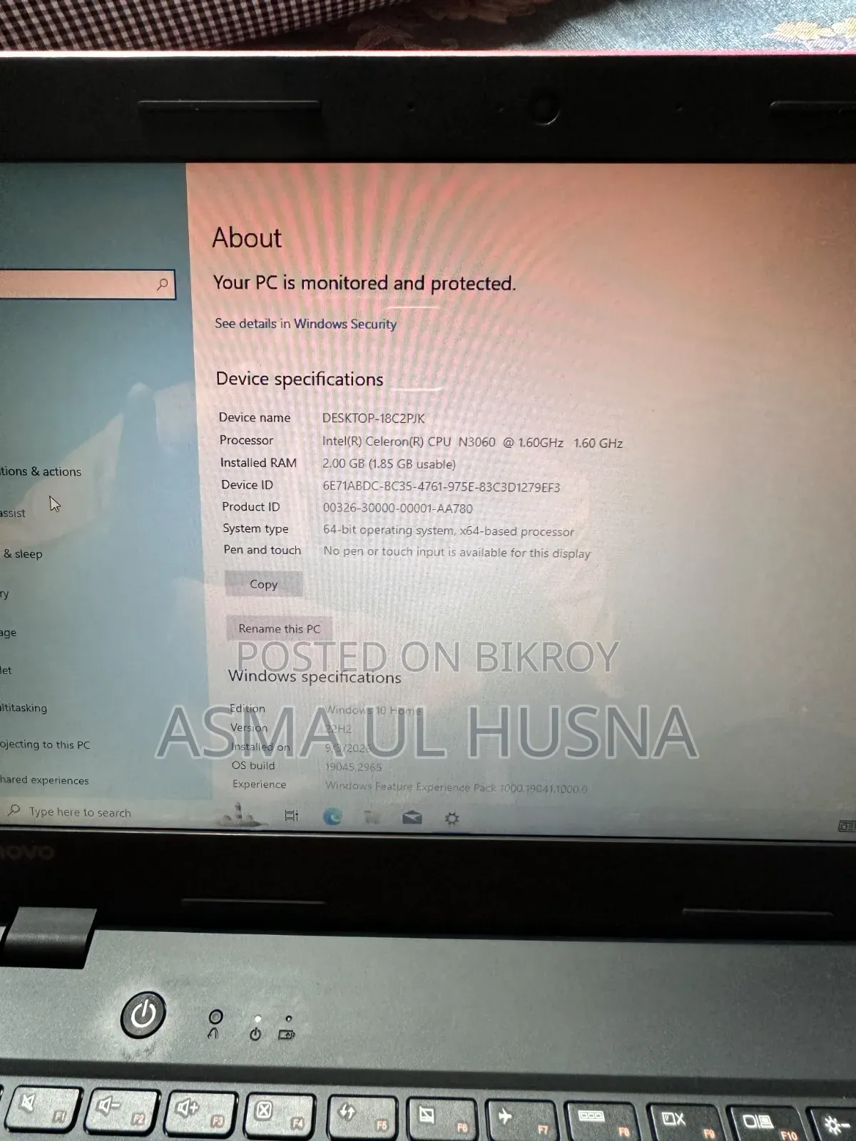 Laptop Lenovo IdeaPad 100 2GB Intel Celeron SSD 128GB