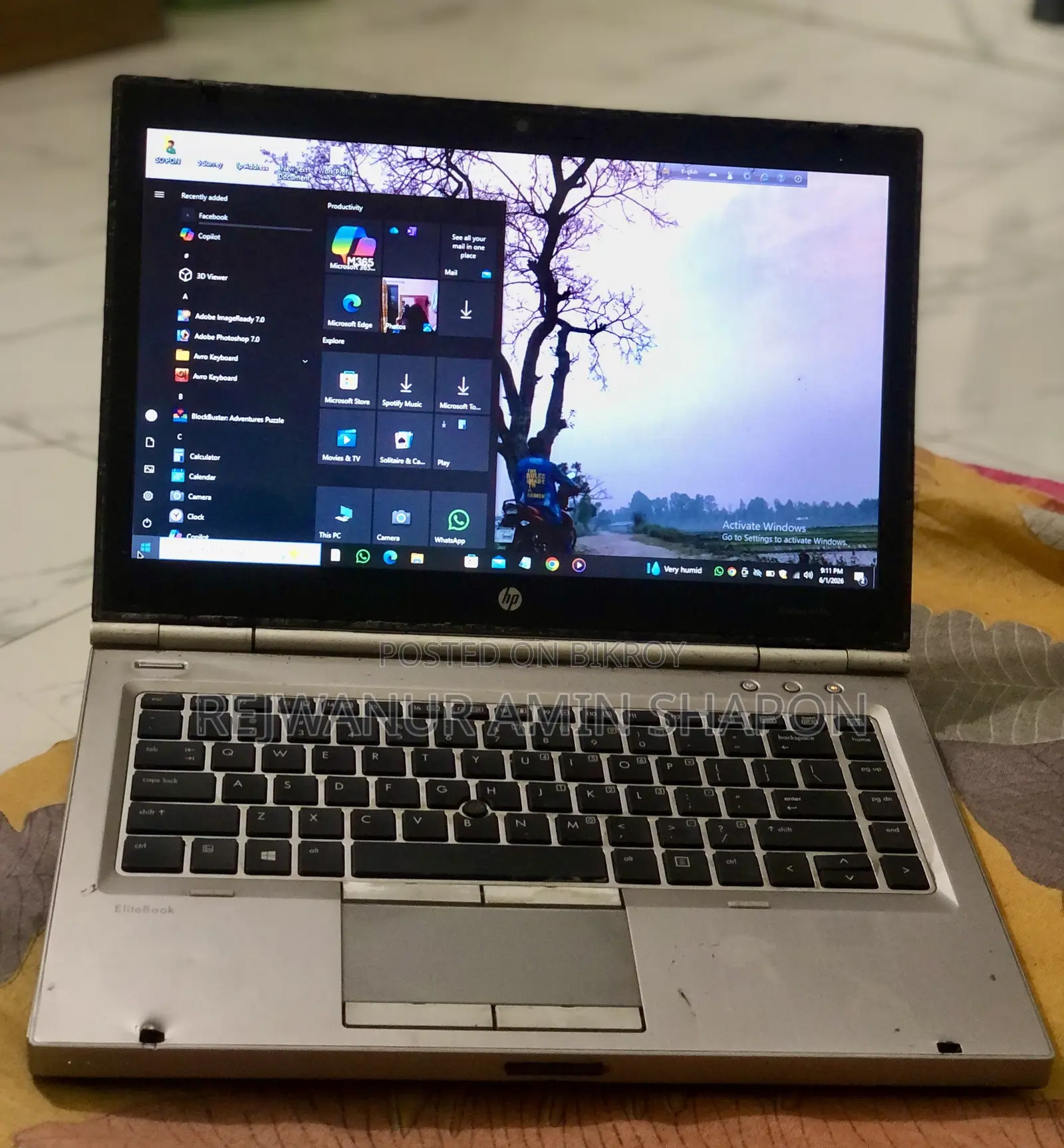 Laptop HP EliteBook 8740W 4GB Intel Core I5 SSD 512GB