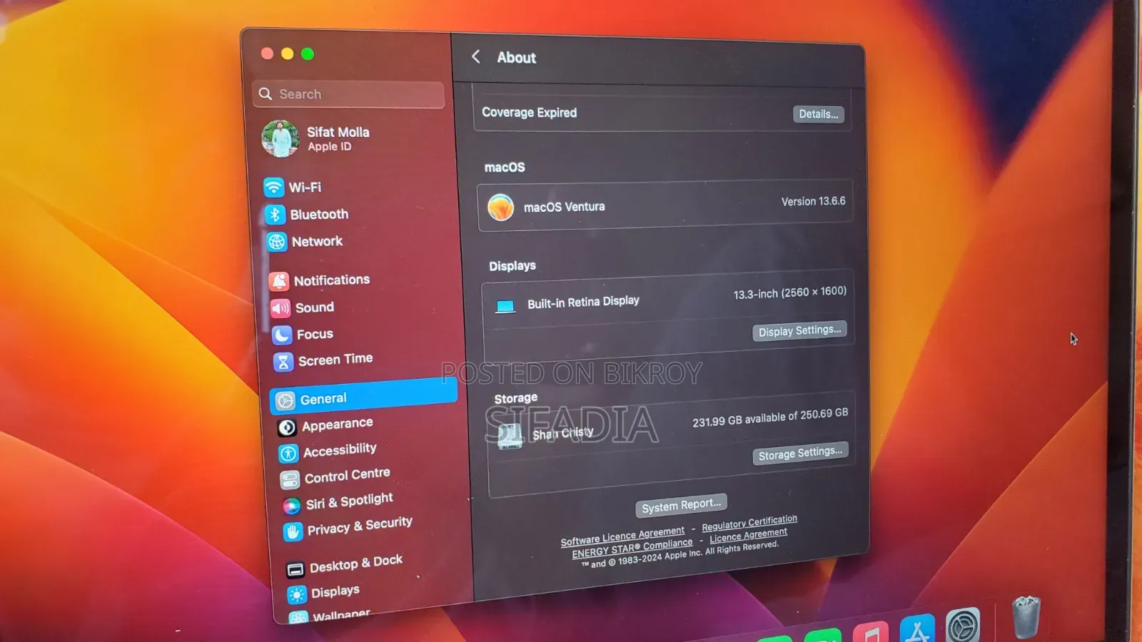 Laptop Apple MacBook Pro 2017 8GB Intel Core I5 SSD 256GB