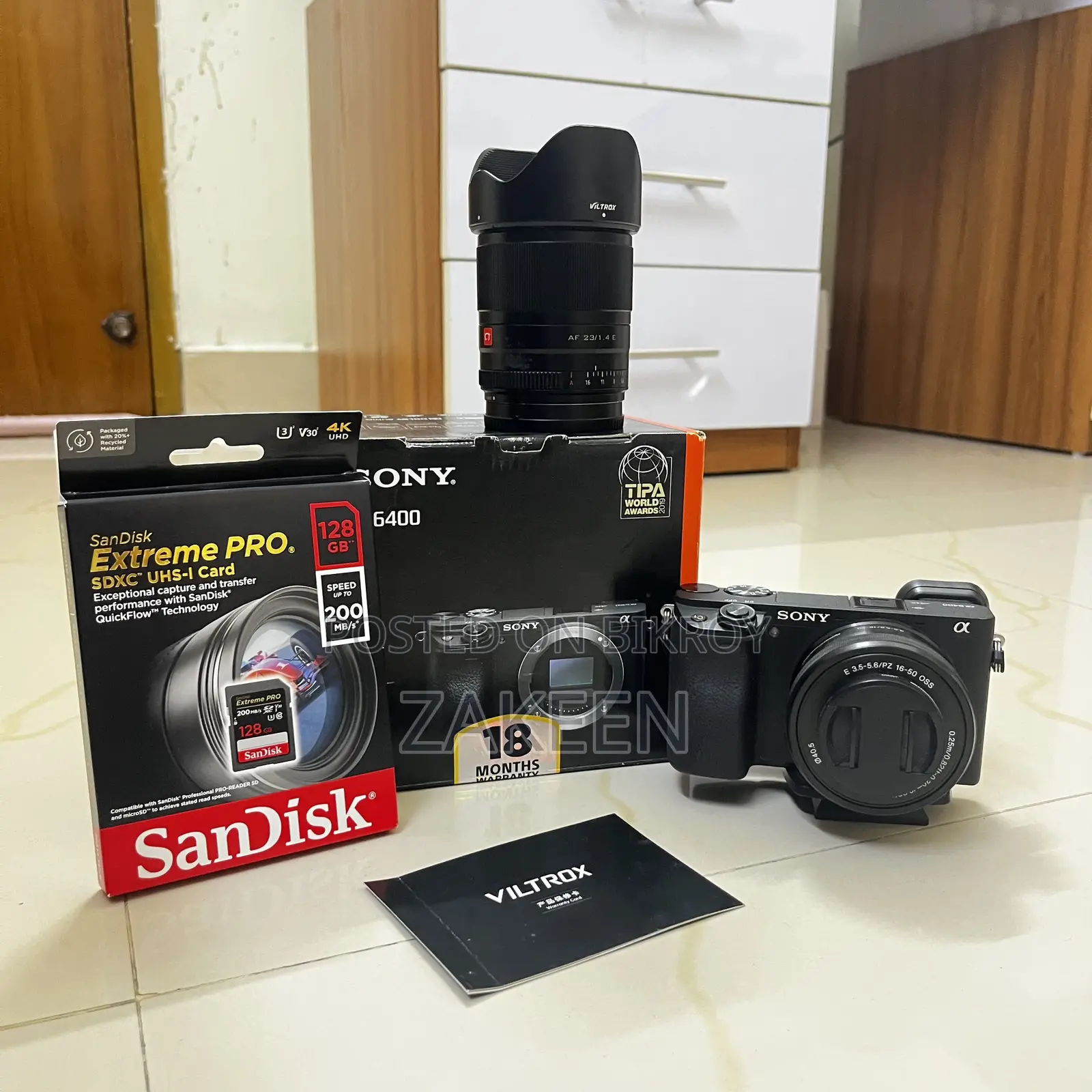 Sony A6400 With Viltrox 23mm F1.4 Lens Kit Lens and Memory Card Too!