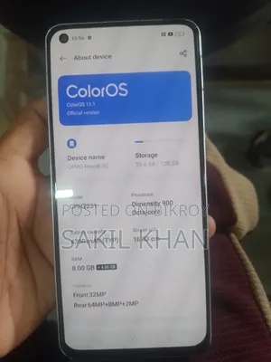Oppo Reno6 5G 128 GB Silver