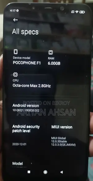 Xiaomi Pocophone F1 64 GB Black