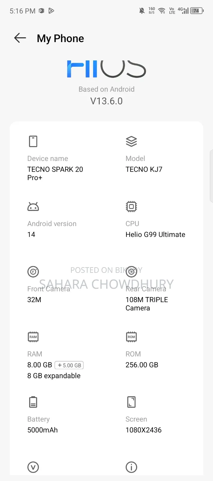 Tecno Spark 20 Pro Plus 256 GB Black