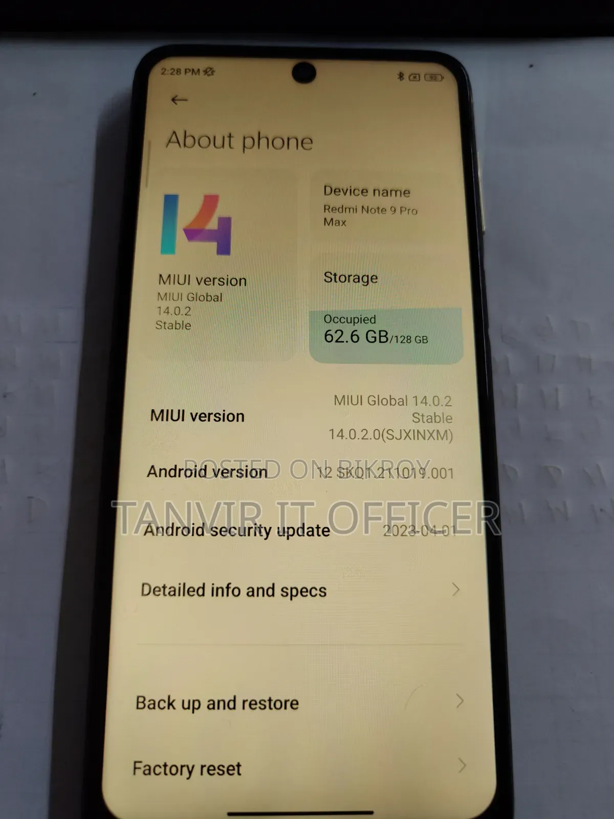 Xiaomi Redmi Note 9 Pro 128 GB Red