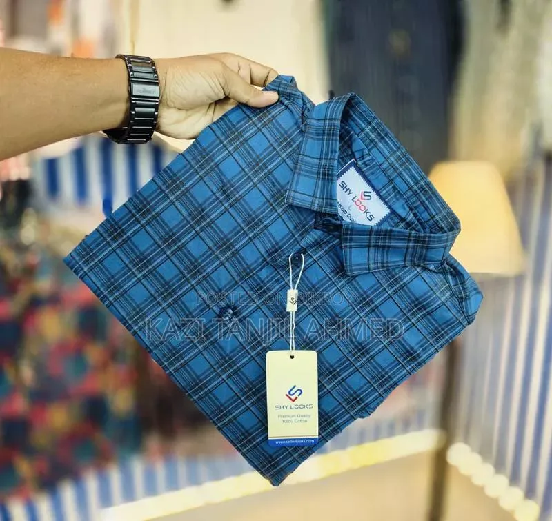 Pure Cotton Full Sleeve Check Shirt for Men's