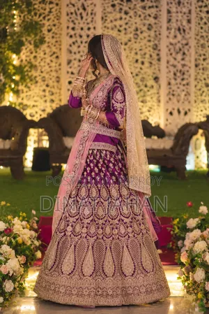 Heavy Work Purple Lehenga | Worn Once