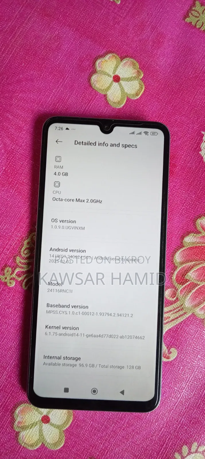 Xiaomi Redmi A5 4G 128 GB Gray