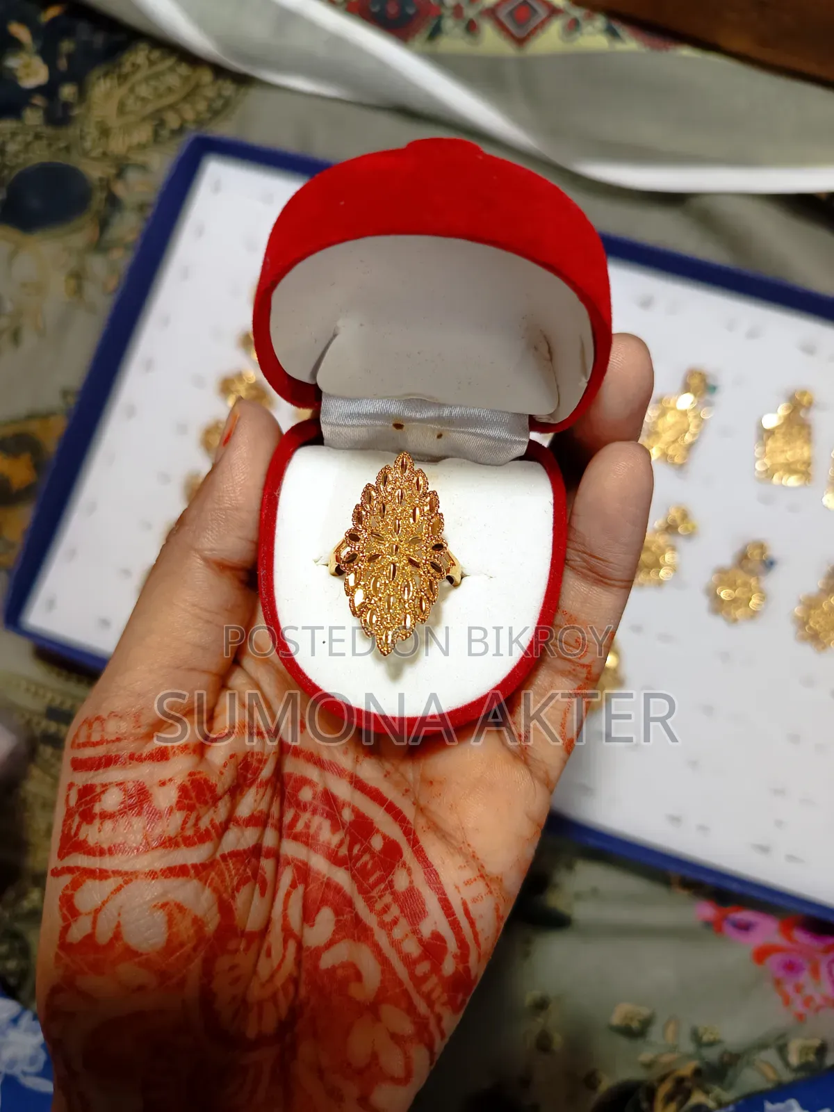 গোল্ড ডিজাইন ইন্সপায়ার্ড অ্যাডজাস্টেবল ফিঙ্গার রিং