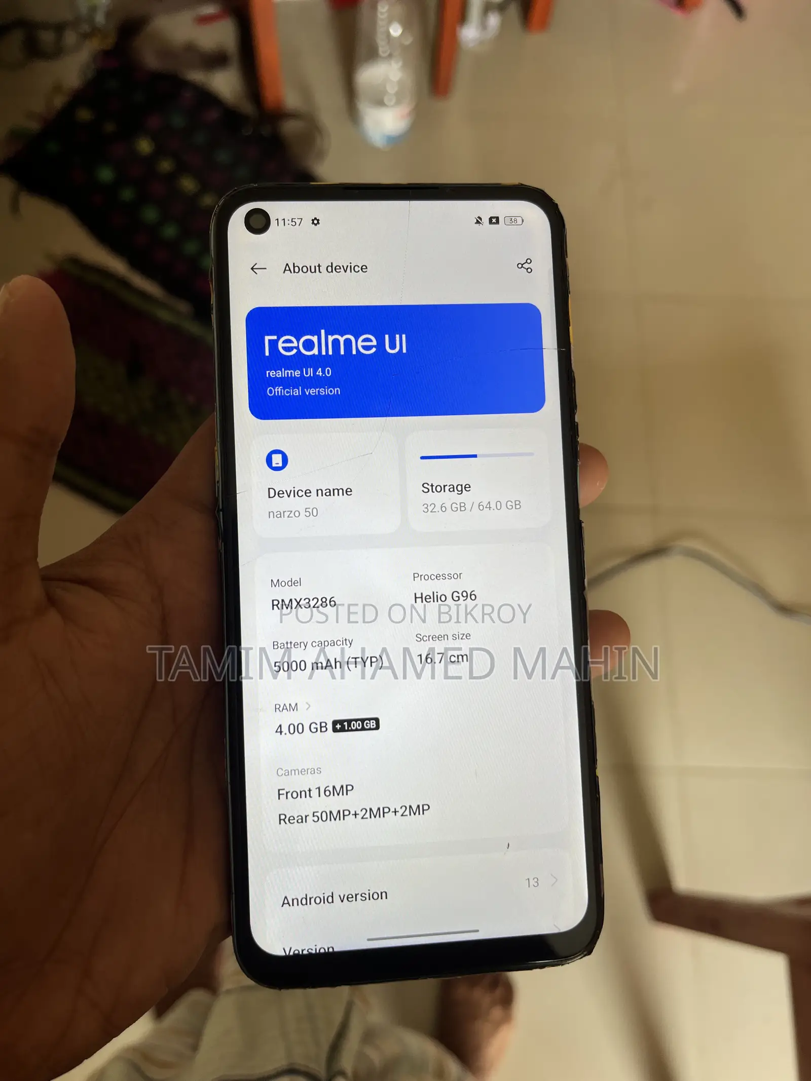 Realme Narzo 50 64 GB Blue