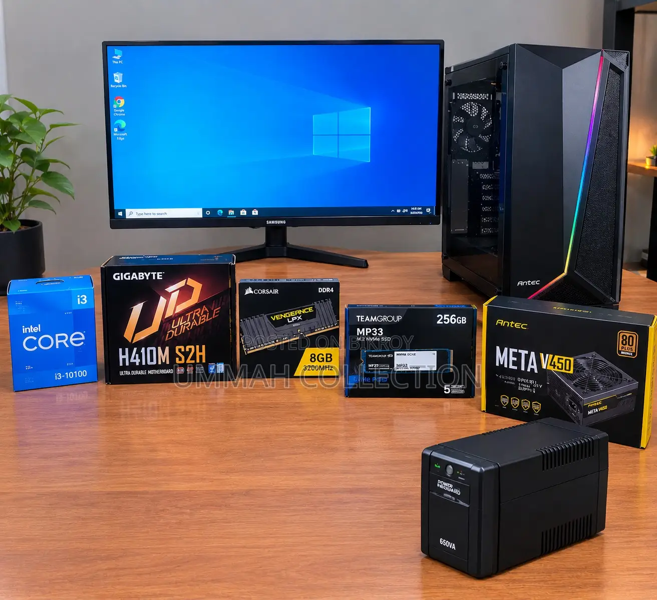 Desktop Computer Gigabyte 8GB Intel Core i3 SSD 256GB