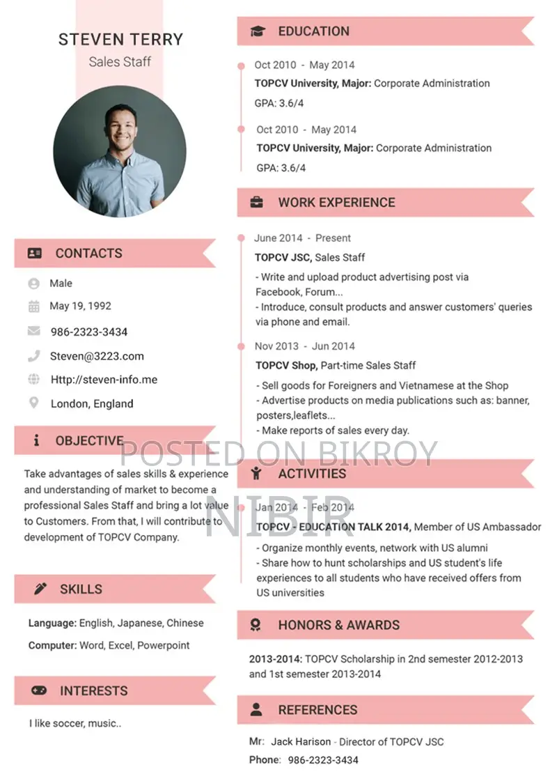 Professional CV and Cover Letter Writing