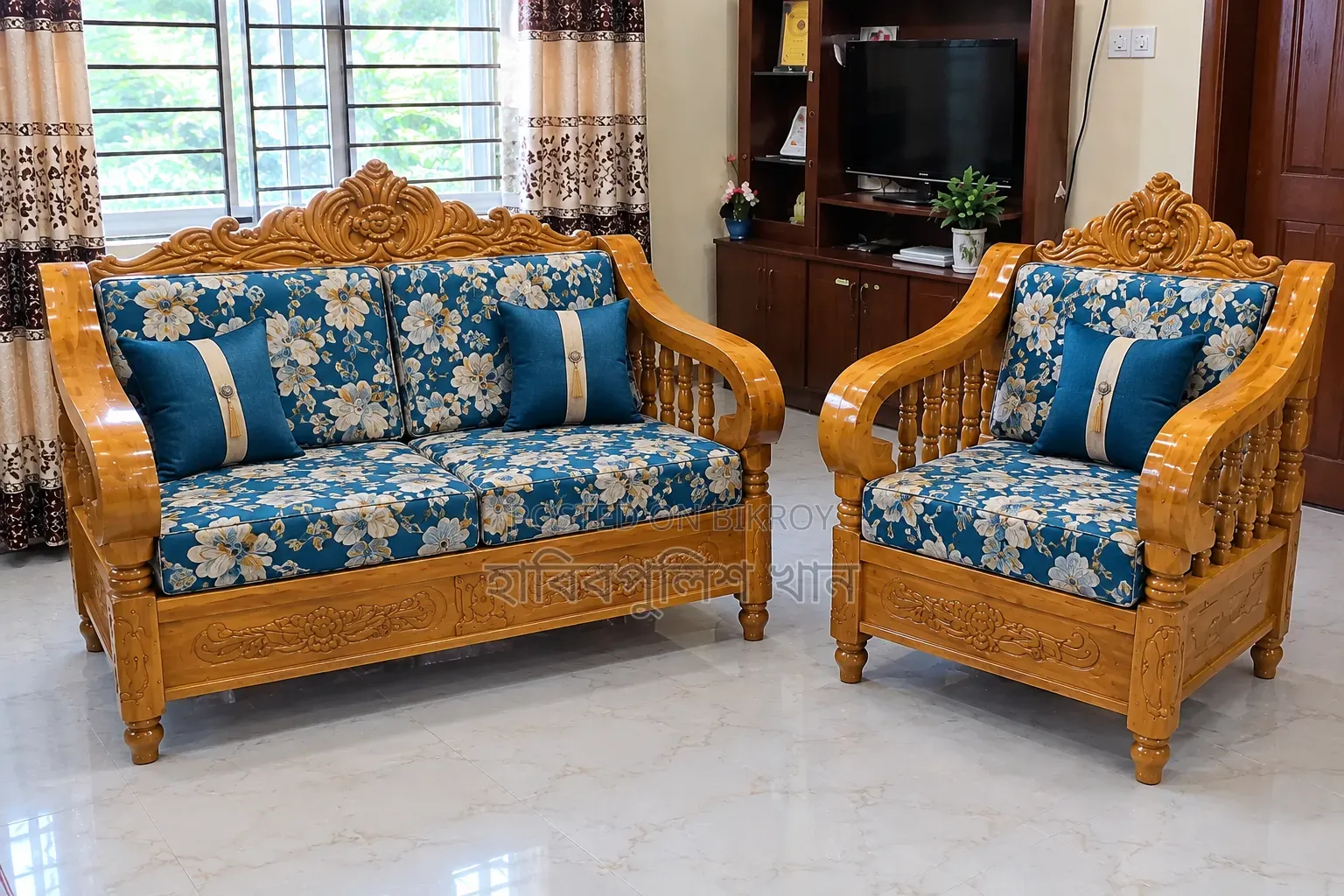 সেগুন কাঠের সোফা