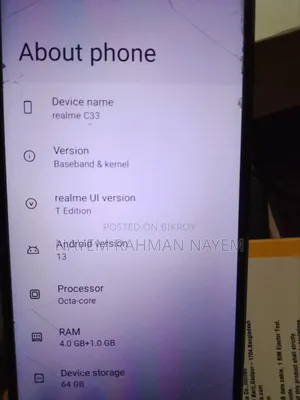রিয়েলমি সি৩৩ ৬৪ জিবি নীল